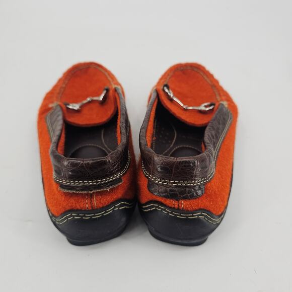 T.B. Phelps Italian Wool Felt Horse Bit Orange Loafers Driving Shoe Men\'s 9 M main image 8